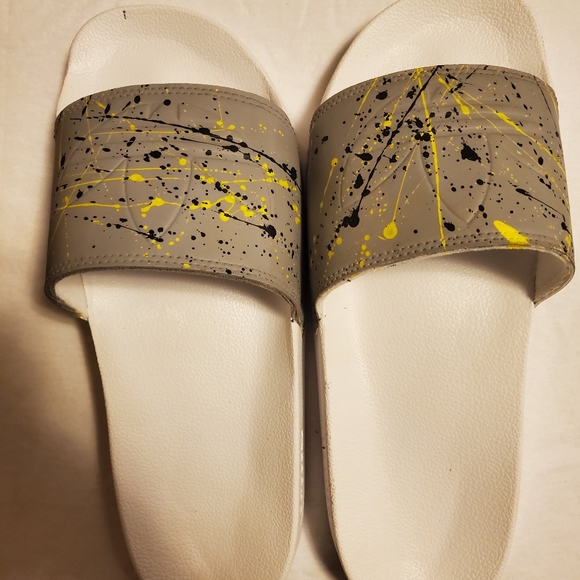 COPY - Custom Men Adidas Splatter Slides - Picture 3 of 4